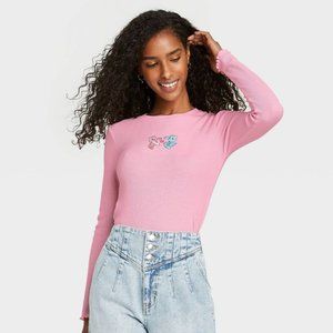 Women's Care Bears Long Sleeve Baby T-Shirt Pink M